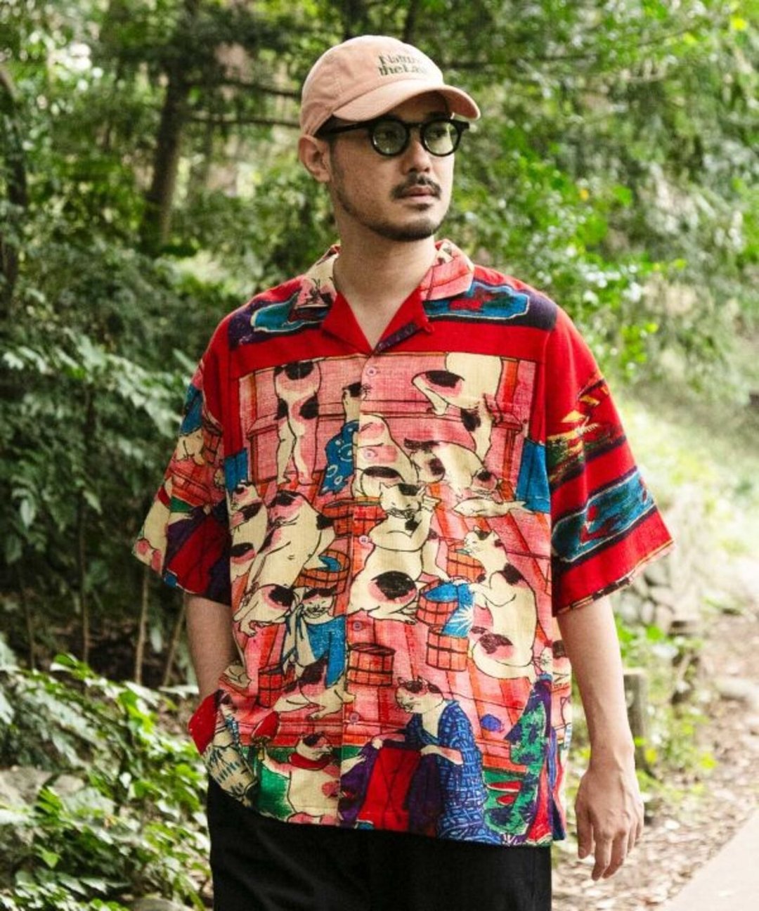 【热门预购】复古日式优雅艺术感浮世绘休闲衬衫L (12色)7IA-5115 - 男装衬衫 - 棉．麻 
