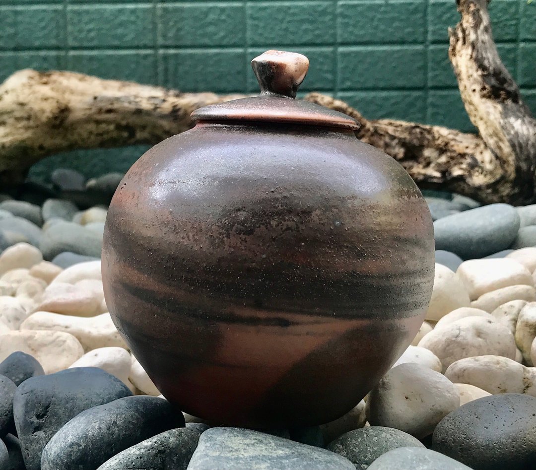 柴烧自然落灰亮彩陶罐 茶仓 招财聚宝盆罋 茶叶罐 置物罐 调味罐 - 茶具/茶杯 - 陶 多色