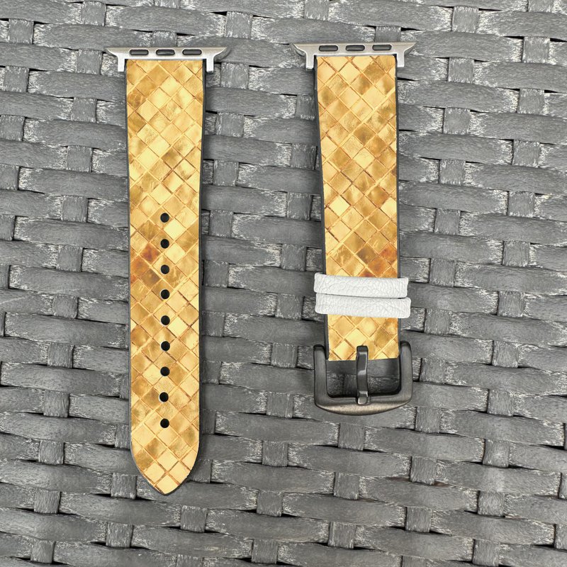 闪烁金 Apple Watch 潮流硅胶表带 -cr91 - 表带 - 硅胶 金色