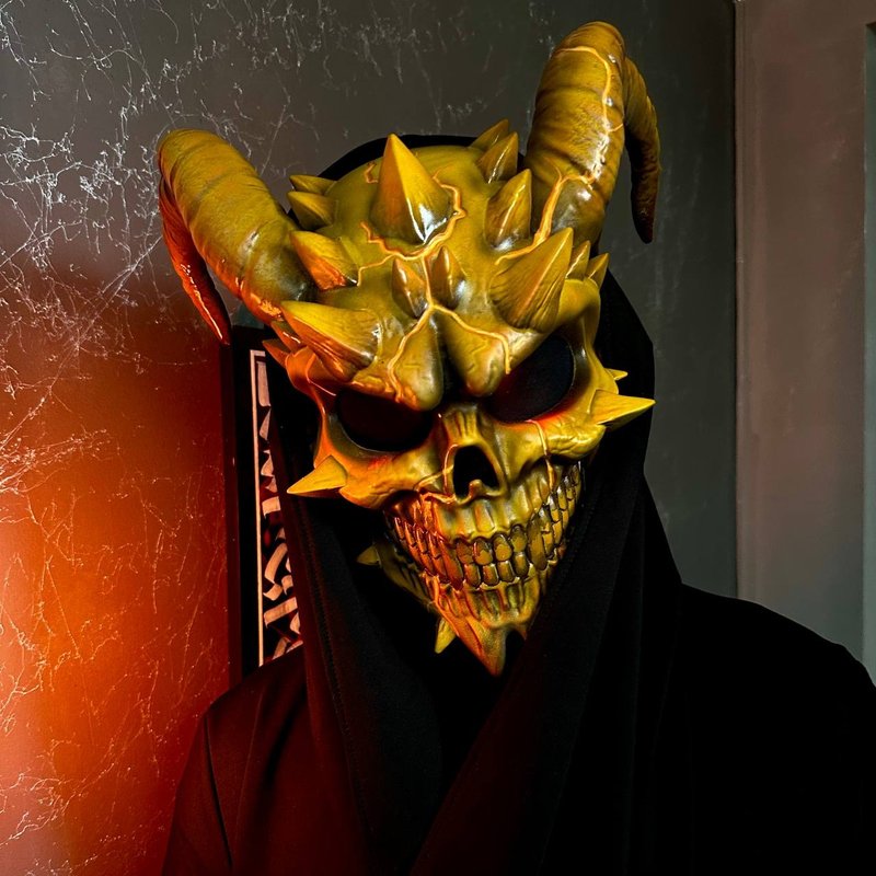 Death Wish骷髅面具 PayDay 2可穿戴恶名面具 - 口罩 - 树脂 黄色