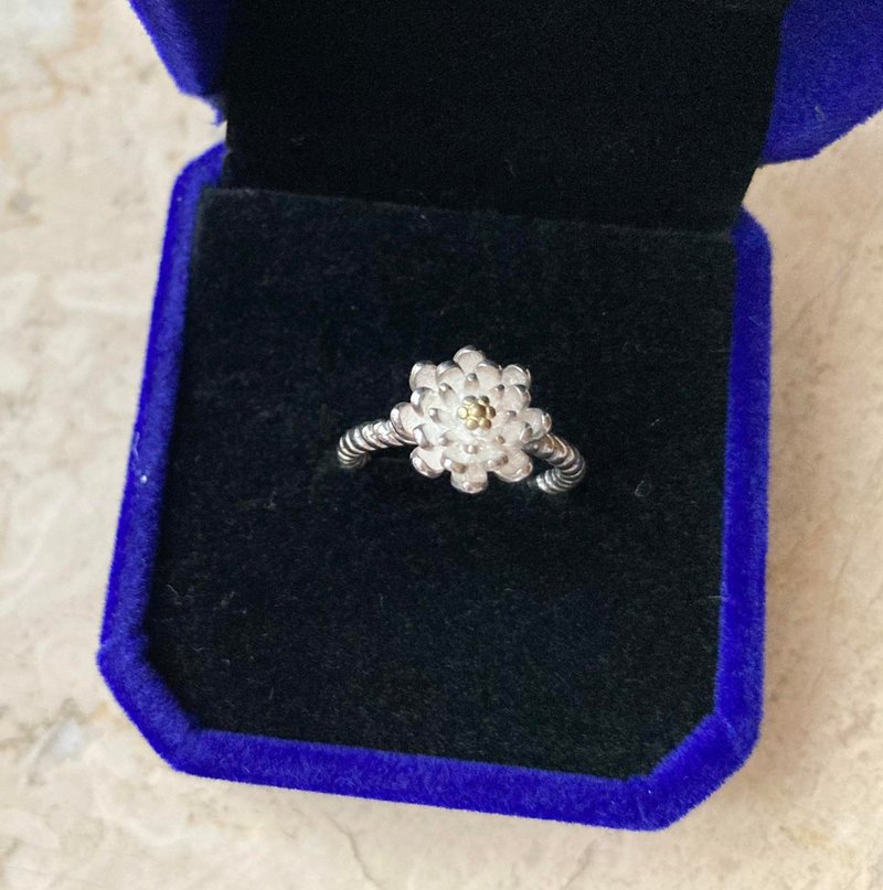 小雏菊戒指925镀银戒指仙杜瑞拉的戒指裸石宝石轻珠宝半宝石 - 戒指 - 银 银色