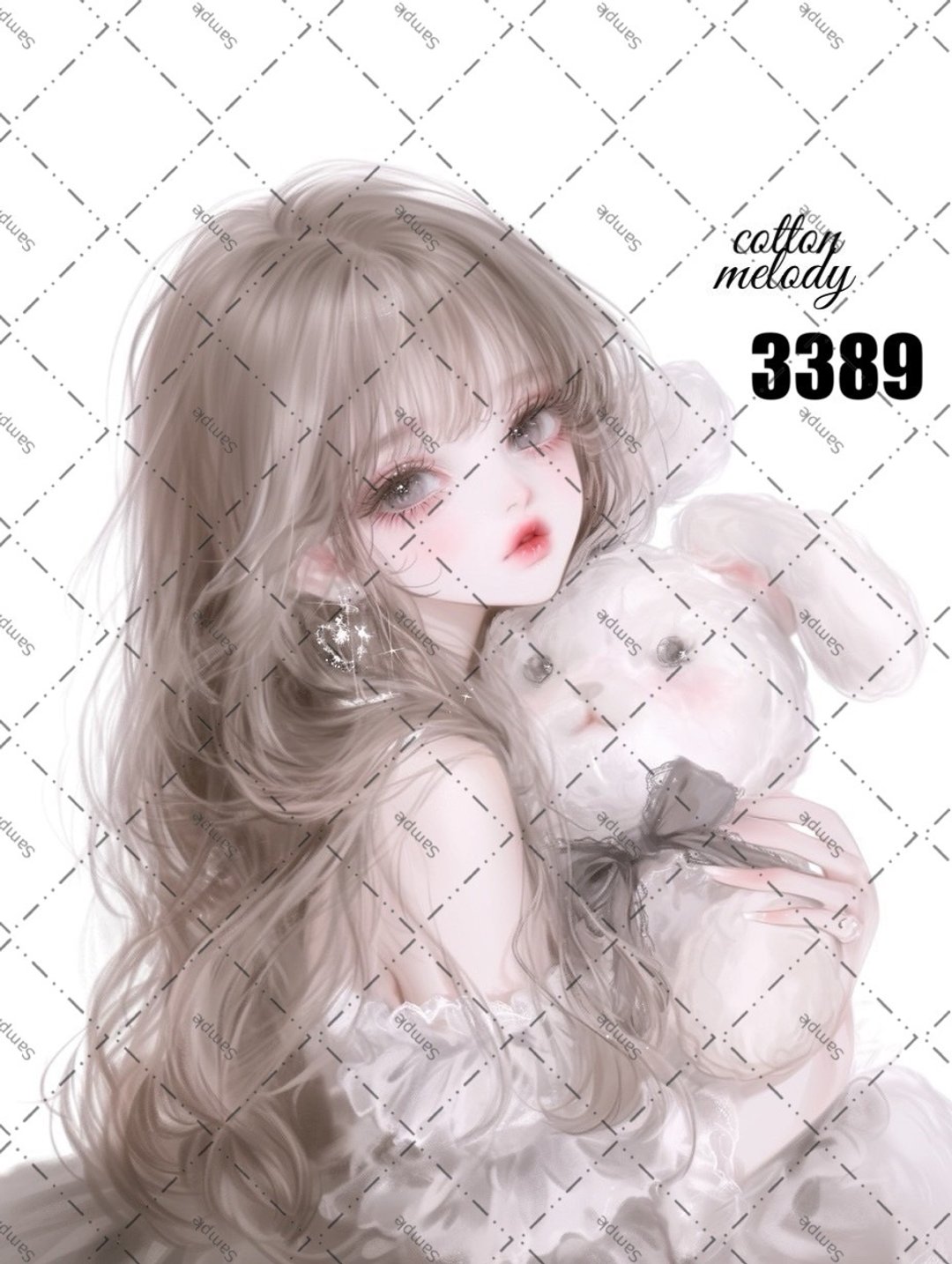 original sticker no.3389 人物贴纸 原创贴纸 原创人物贴纸 装饰贴纸 cotton melody - 贴纸 - 纸 
