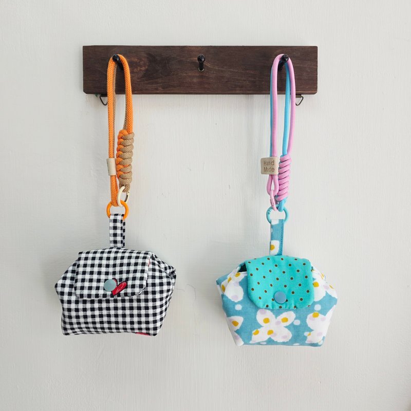 疗愈系小包 迷你收纳包 耳机包 手作体验课 现场挑选布料 - 编织/羊毛毡/布艺 - 棉．麻 