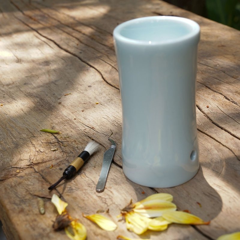 充电式 陶瓷电子品香炉 - 天青 - 香薰/精油/线香 - 陶 绿色