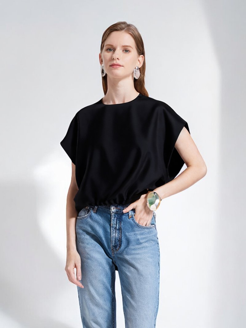 2024春夏新品-立体气球轮廓上衣 (23W1TP02) - 女装上衣 - 棉．麻 