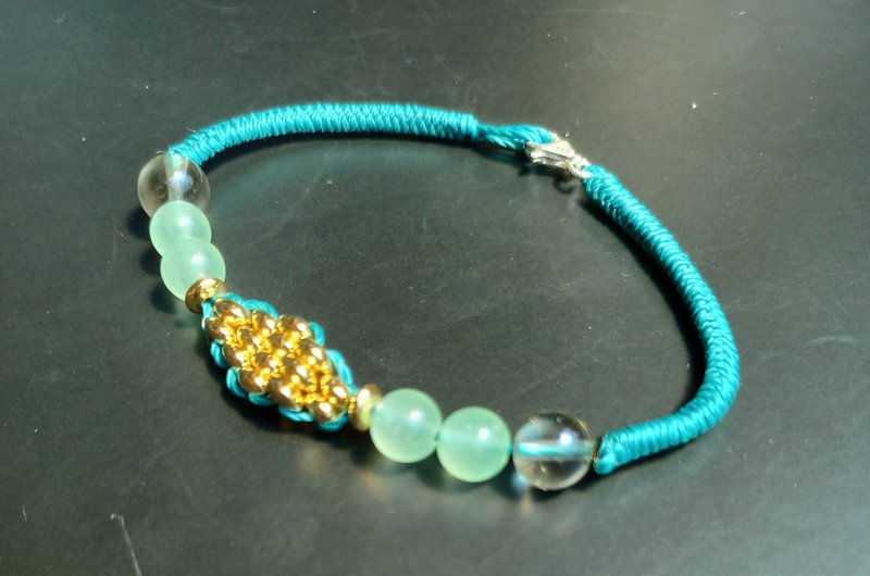 绿玉髓  黄水晶  绿眼水晶手串 招财富 - 手链/手环 - 水晶 