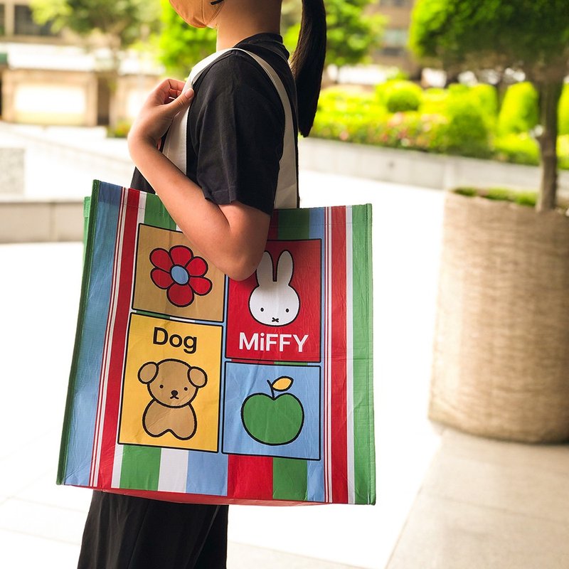 【MIFFY】玩趣好友台味购物袋 购物袋 米飞 - 手提包/手提袋 - 防水材质 
