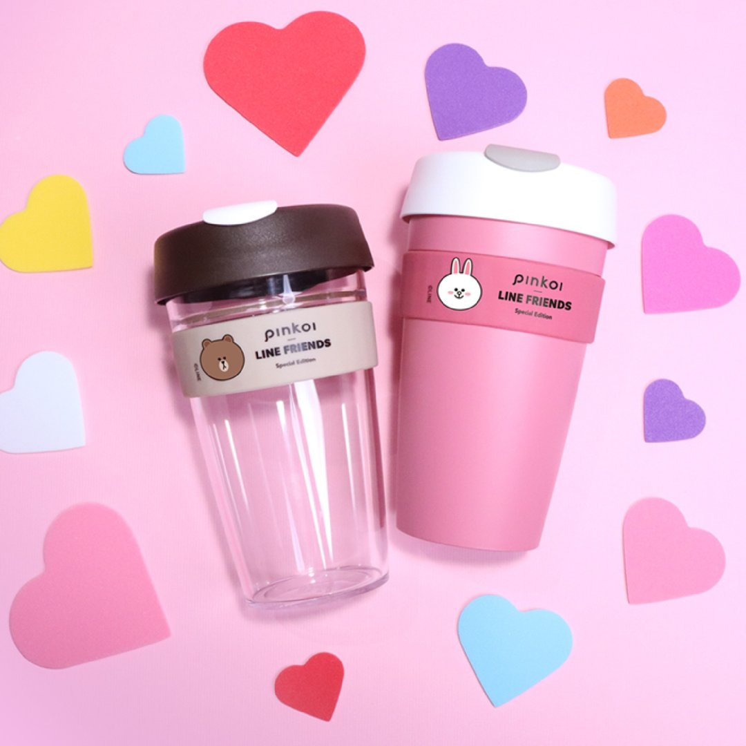 澳洲 KeepCup 随身杯 LINE FRIENDS 联名组合款 (熊大+兔兔) - 咖啡杯/马克杯 - 塑料 多色