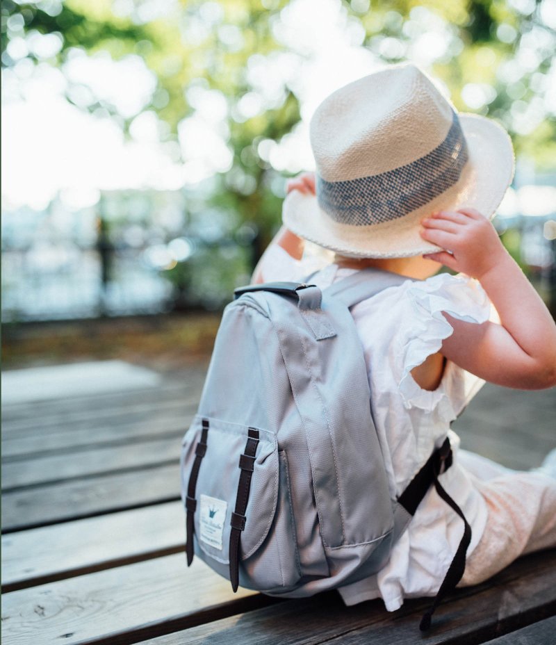 【瑞典ELODIE DETAILS】儿童外出背包 Marble Grey - 后背包/双肩包 - 其他材质 蓝色