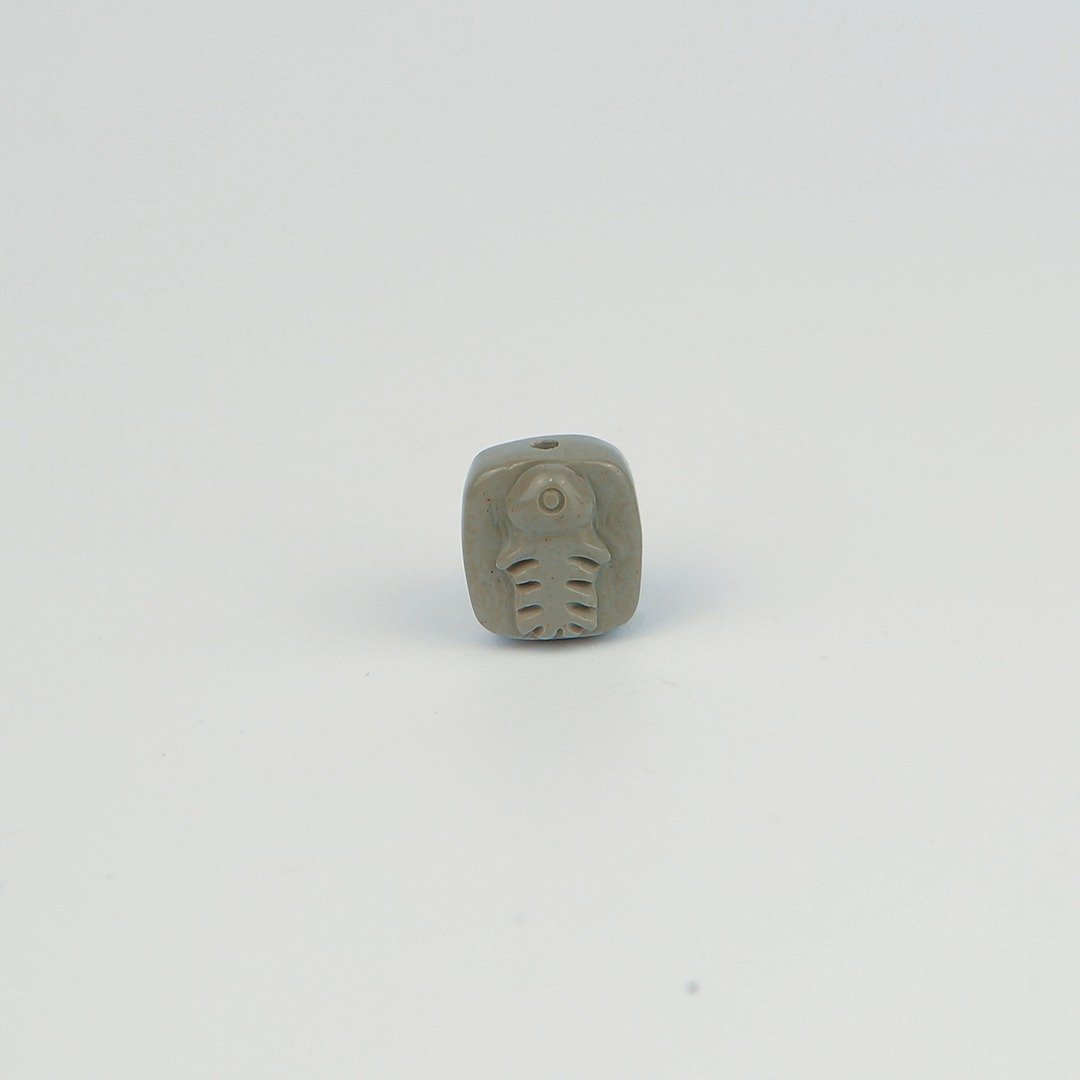 051960月夜鱼/灰绿色/带孔素材/月夜城/阿拉善/晶石/天然/水晶 - 金工/饰品 - 水晶 灰色