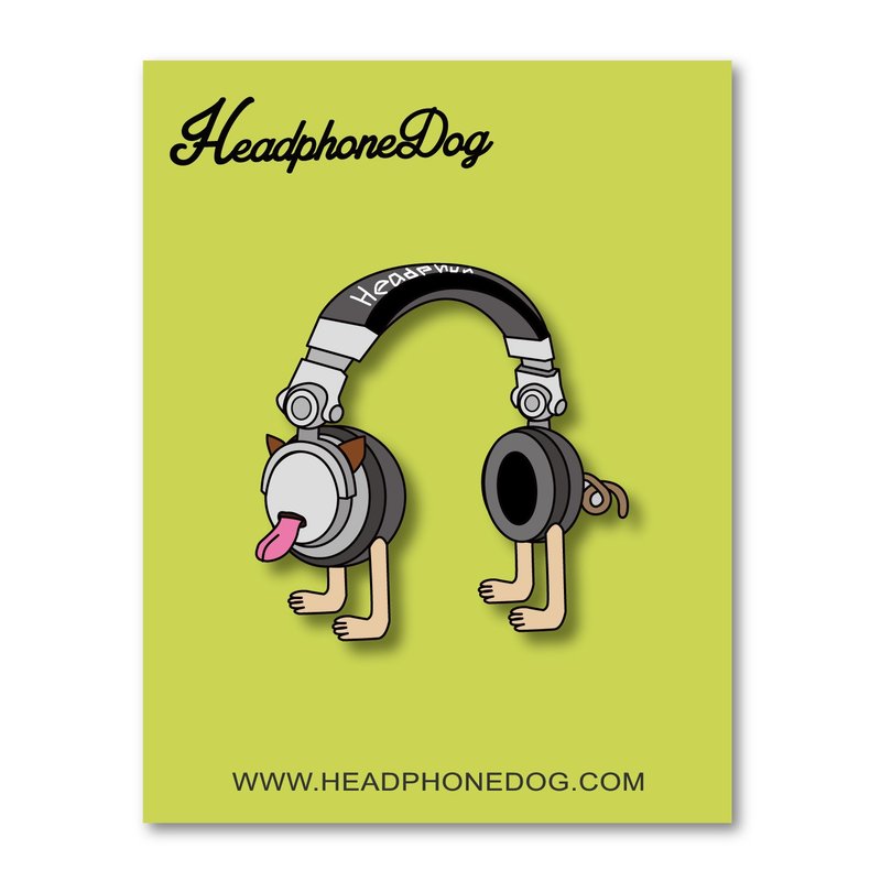 HeadphoneDog耳机狗 造型金属徽章/胸章 - 徽章/别针 - 其他金属 