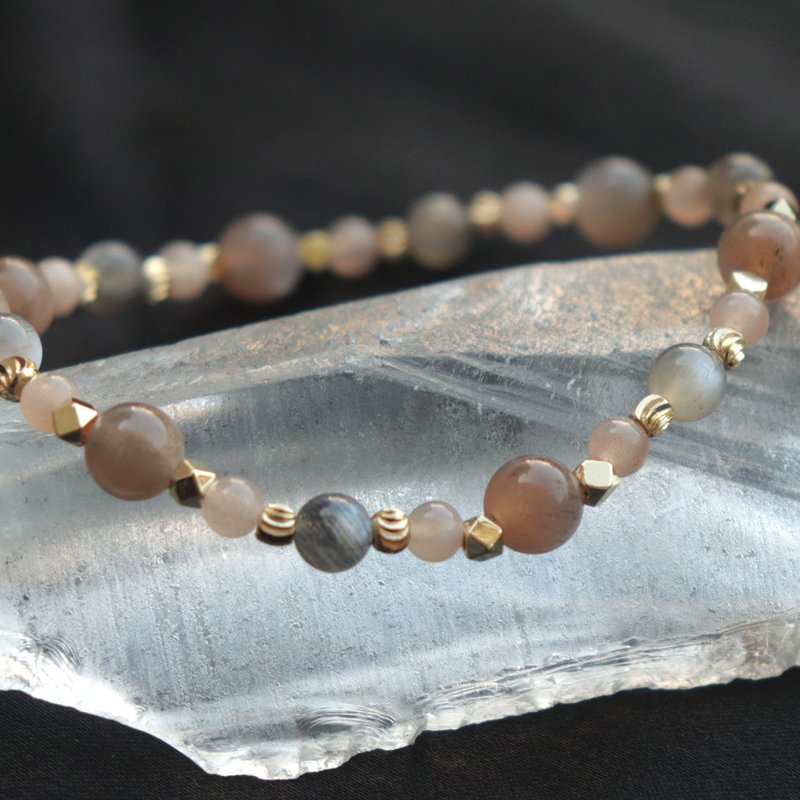 太阳石-黑太阳-招财-防小人-水晶手链 - 手链/手环 - 水晶 多色