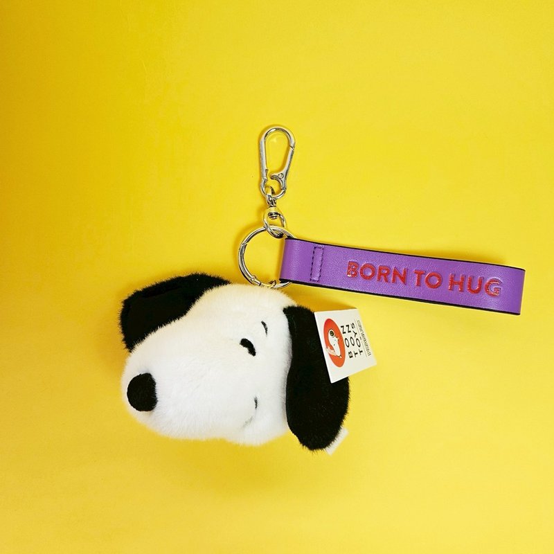 BON TON TOYS Snoopy史努比环保毛绒背包吊饰-奶油 8cm - 钥匙链/钥匙包 - 聚酯纤维 白色