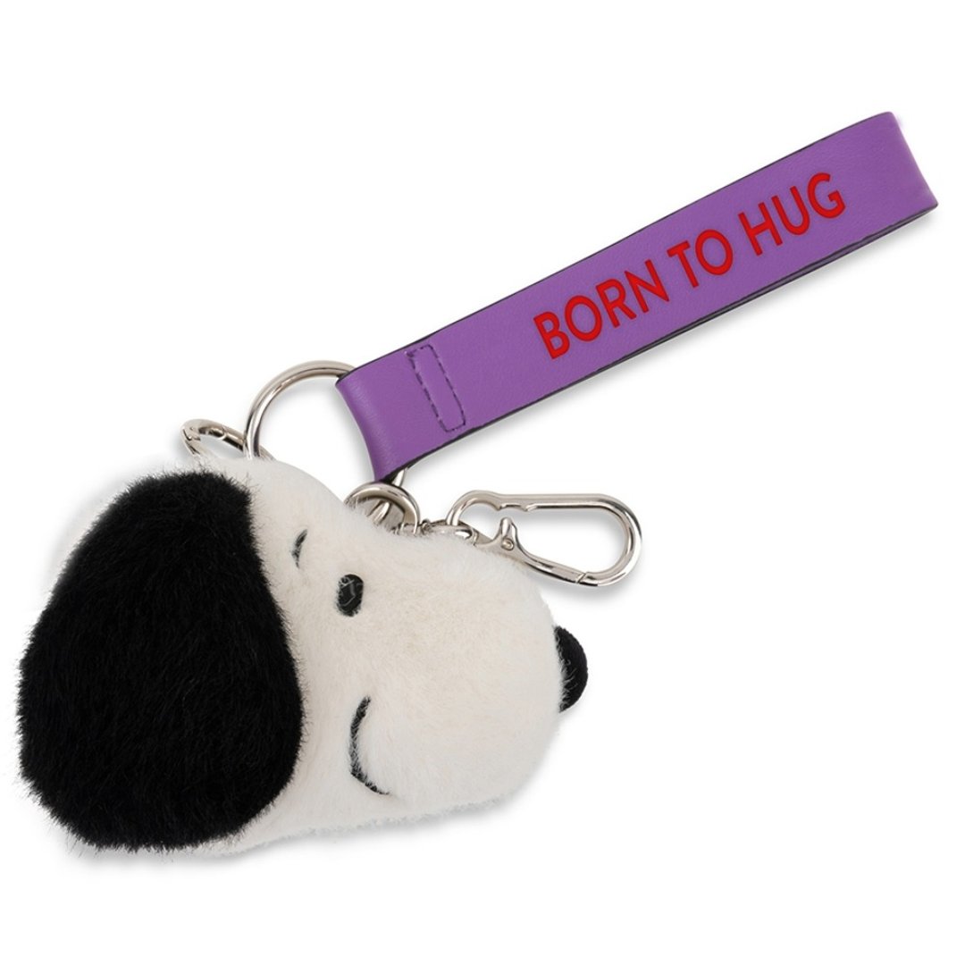 BON TON TOYS Snoopy 史努比环保毛绒背包吊饰 - 奶油 8cm - 钥匙链/钥匙包 - 聚酯纤维 白色