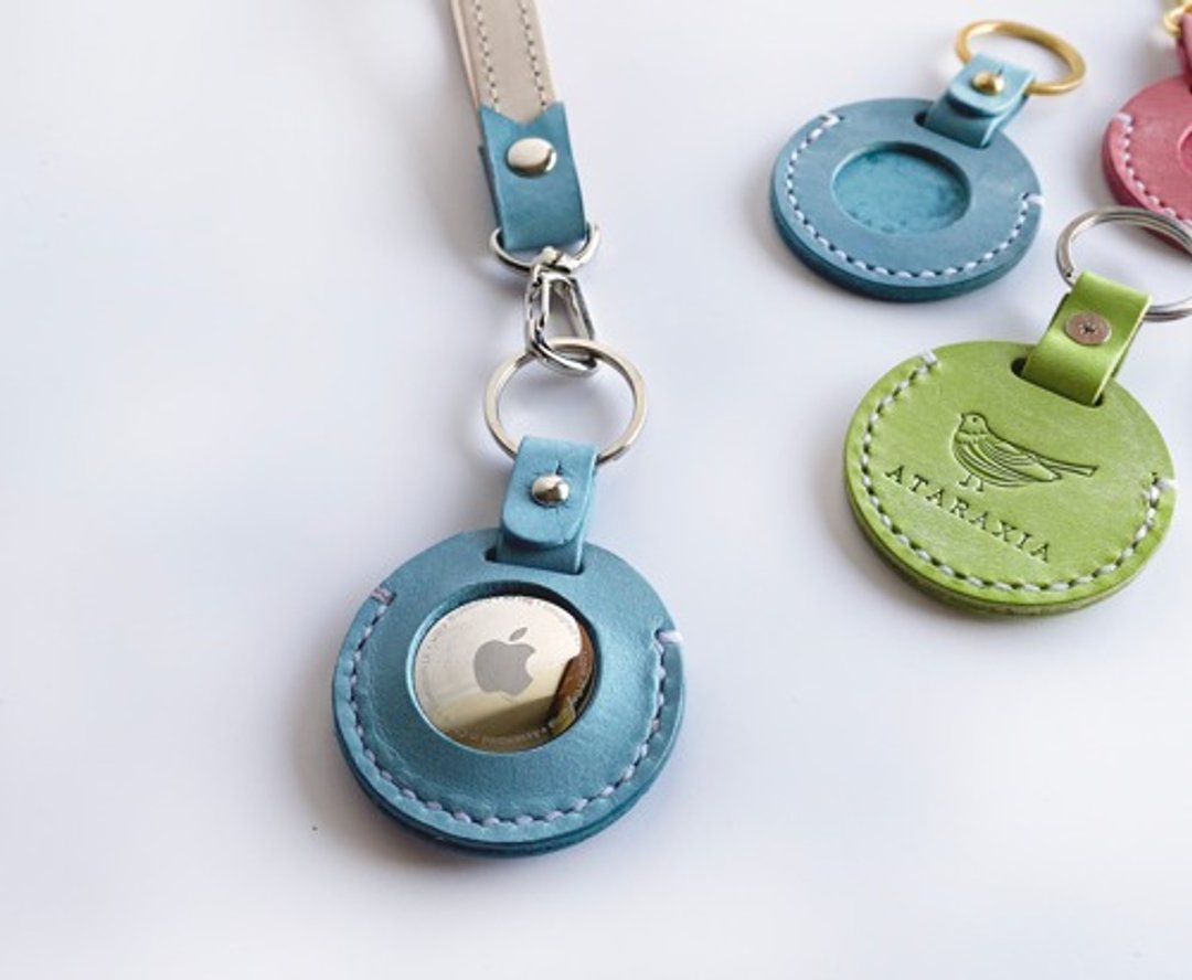 Genuine leather AirTag case Naskan specification Air tag dedicated case All 15 colors - 其他 - 真皮 多色