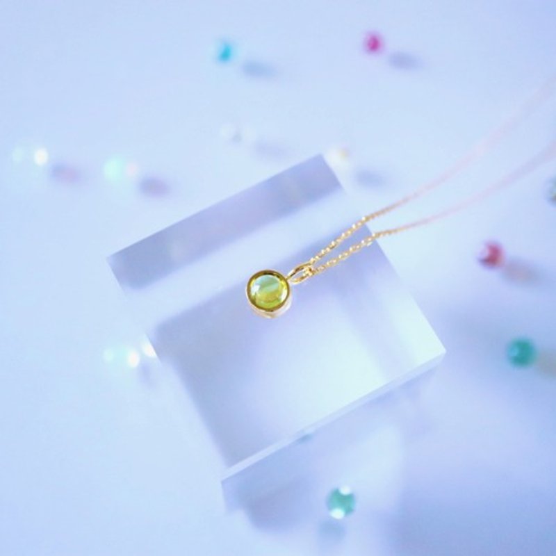 [Petite] 可选天然石！金色简约项链 - 项链 - 宝石 