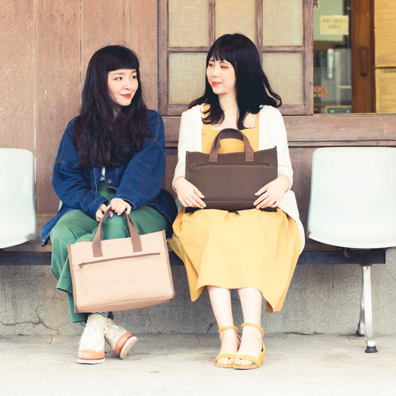 帆布方形手提包-订制 - 侧背包/斜挎包 - 棉．麻 多色