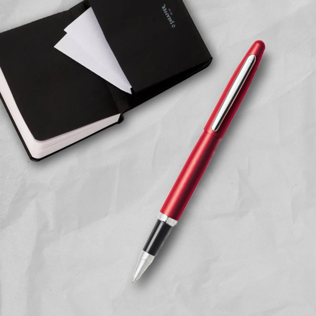 【SHEAFFER】VFM 系列极致红钢珠笔+A6 笔记本礼盒 免费刻字 - 钢珠笔 - 其他金属 红色