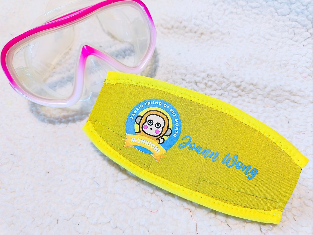 Personalised Scuba Mask Strap Cover 潜水镜 潜水用品带套 - 运动配件 - 防水材质 粉红色