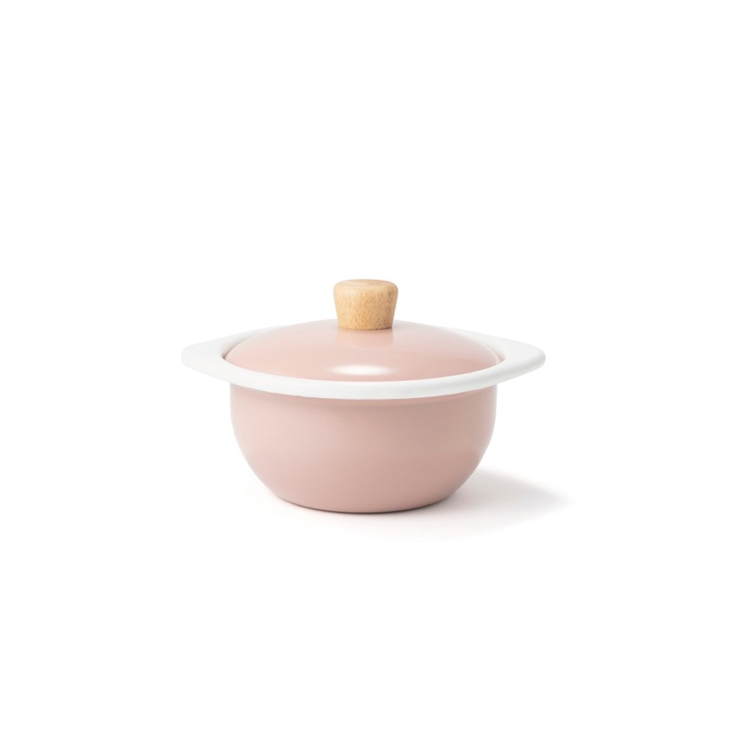 COTTON 简约系列_15cm 迷你珐琅锅_莫兰迪粉 - 锅具/烤盘 - 珐琅 
