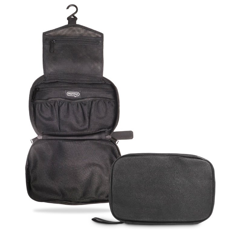 murmur 网状三折盥洗包 | 黑 - 化妆包/杂物包 - 聚酯纤维 黑色