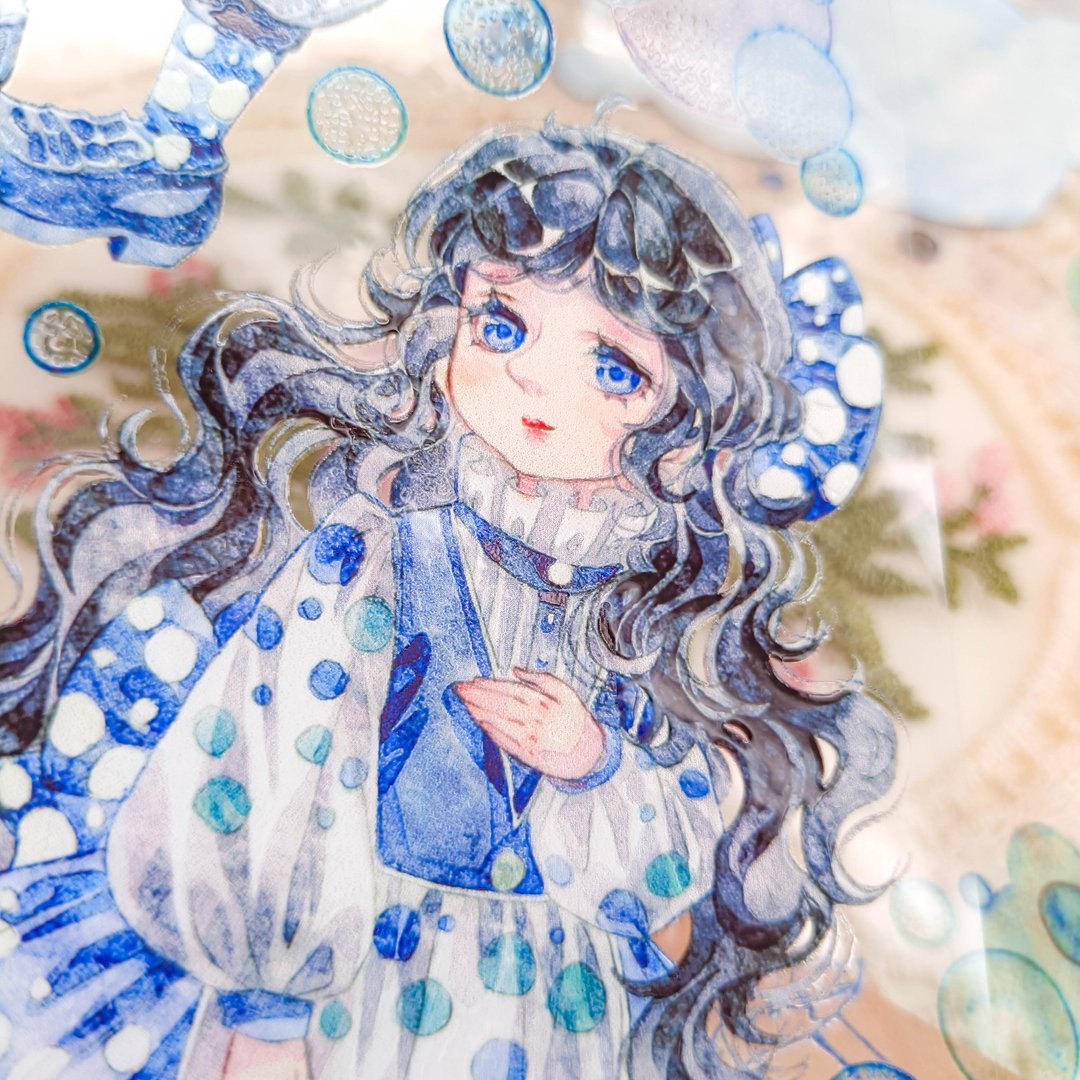 GL1230_靛青藍寶/ 裝飾膠帶 - 纸胶带 - 塑料 多色