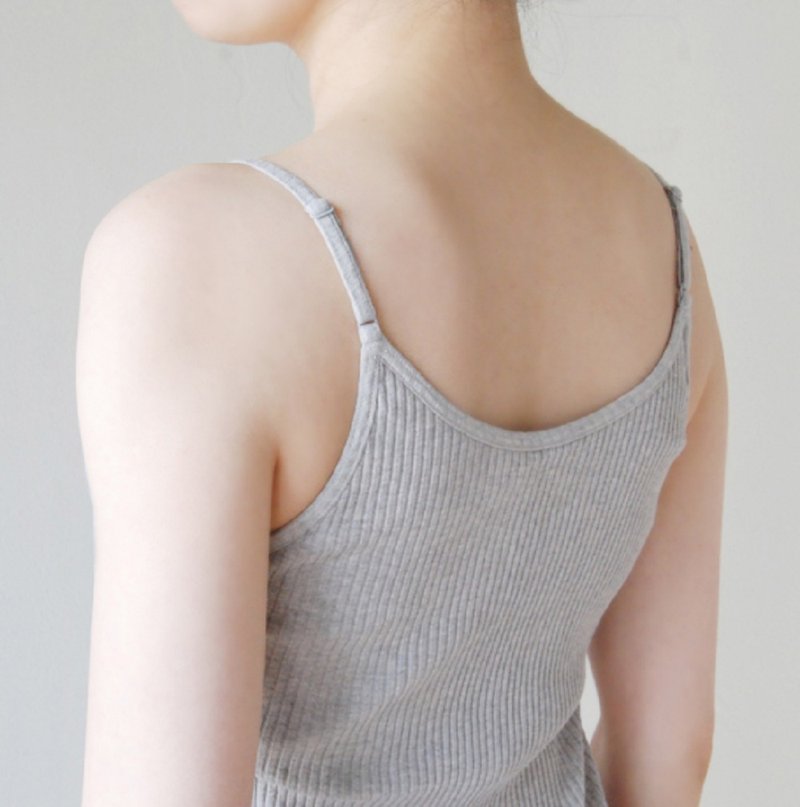 地球树公平贸易fair trade -- 女士有机棉有罩杯背心(肩带可调) - 女装背心 - 棉．麻 