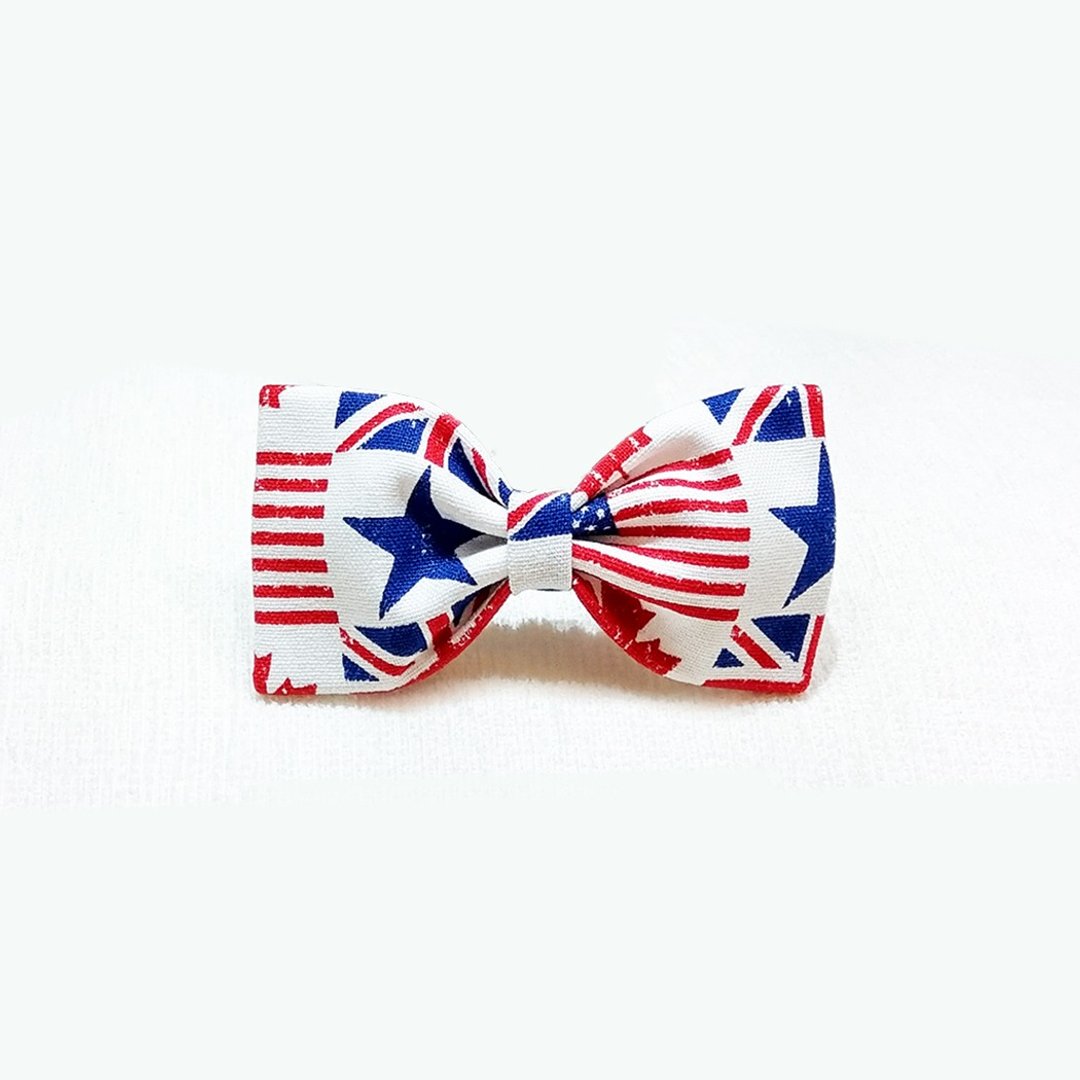 Ella Wang Design Bowtie 领结 蝴蝶结 猫 狗 英伦 国旗 - 项圈/牵绳 - 棉 红色