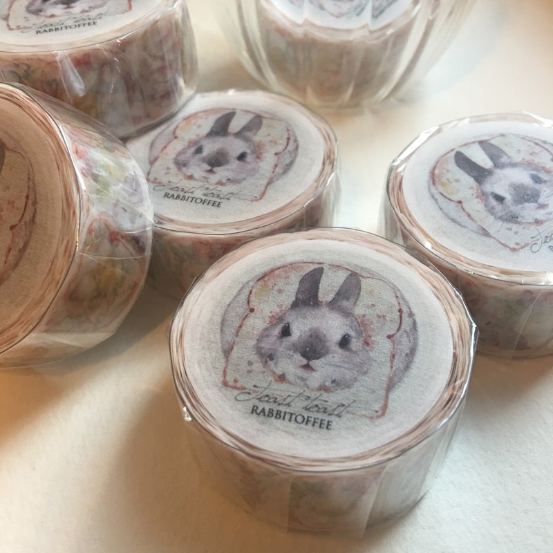 Rabbitoffee Masking Tape (Season 2 No.3) Toast Toast - 纸胶带 - 纸 
