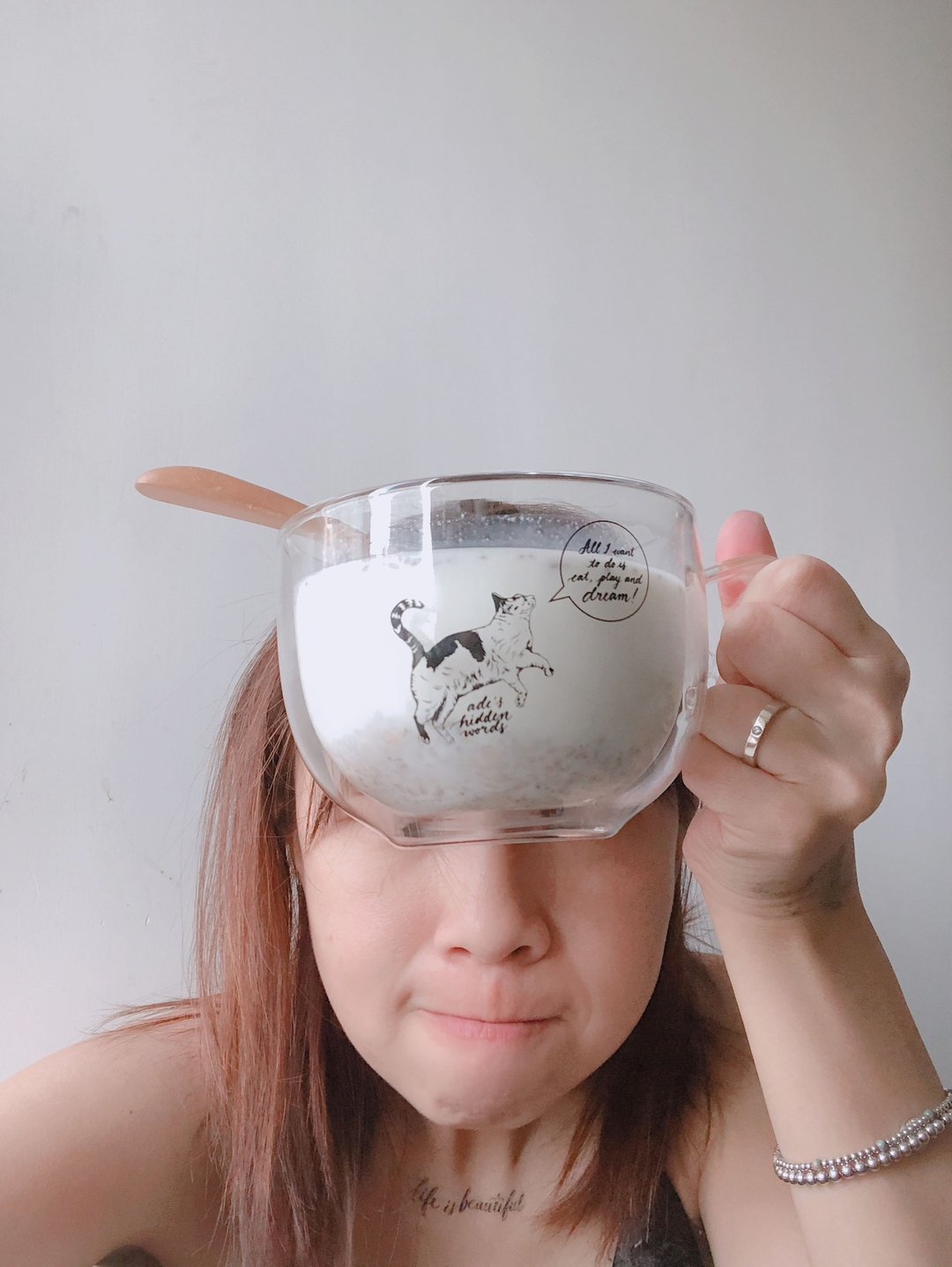派对动物玻璃杯-猫 - 保温瓶/保温杯 - 玻璃 透明
