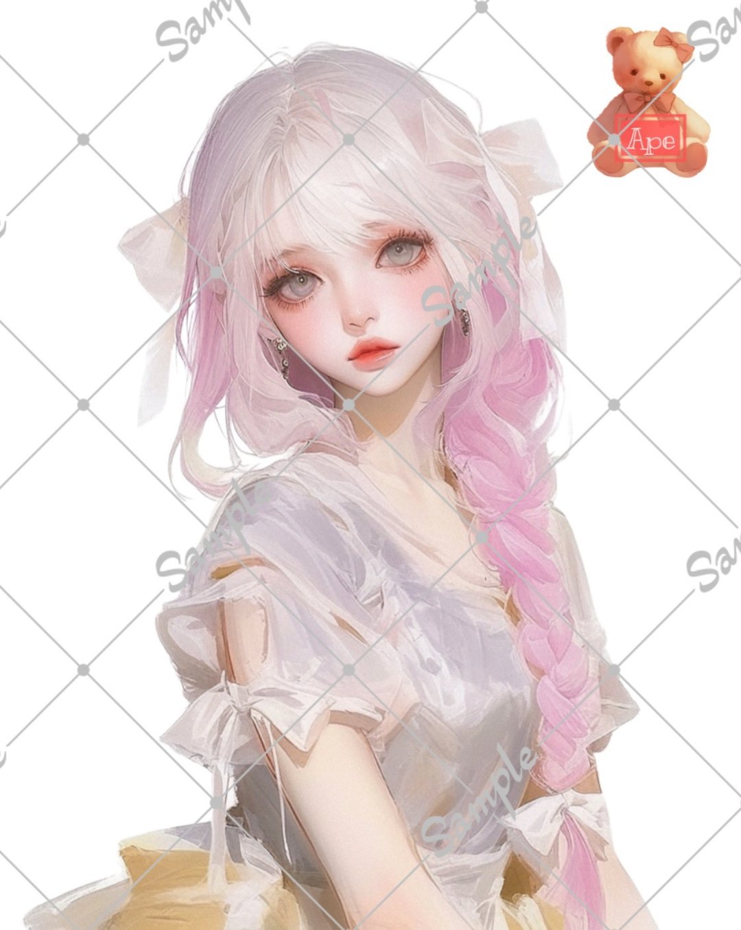 原创人物贴纸 装饰贴纸 一组内含5枚 - 贴纸 - 纸 