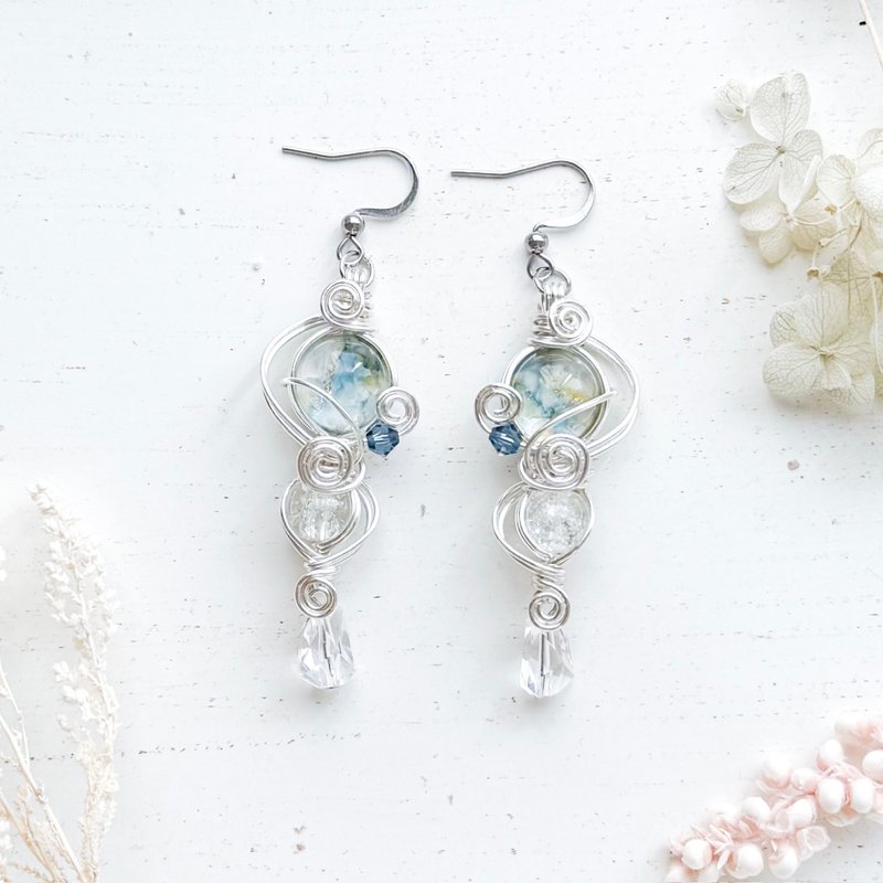 春之细语 作品编号 57 - 耳环/耳夹 - 其他材质 银色