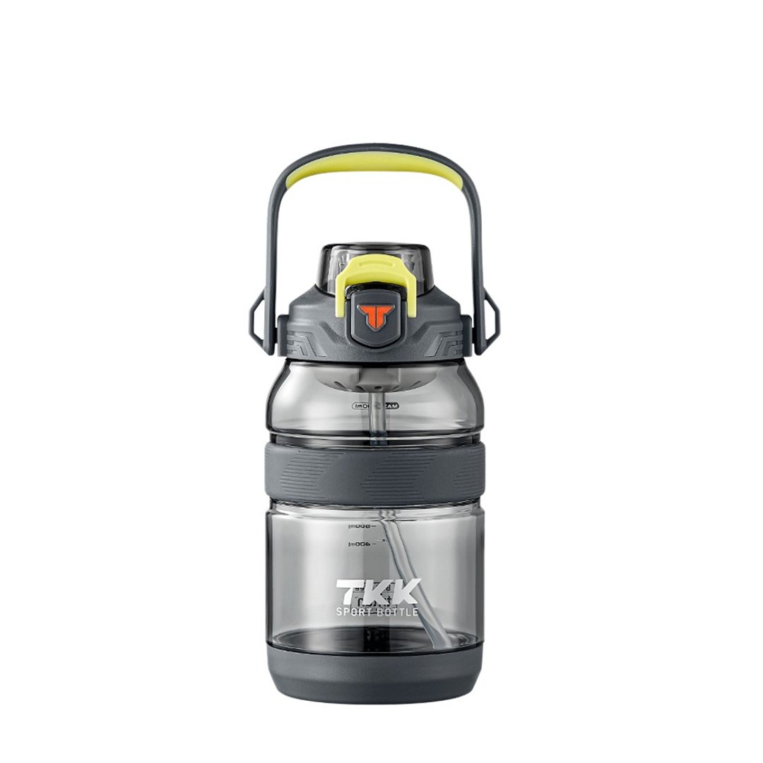 【TKK】美国进口Tritan户外攀峰 手提+背带运动水壶1200ML-岩石灰 - 水瓶/水壶 - 其他材质 灰色