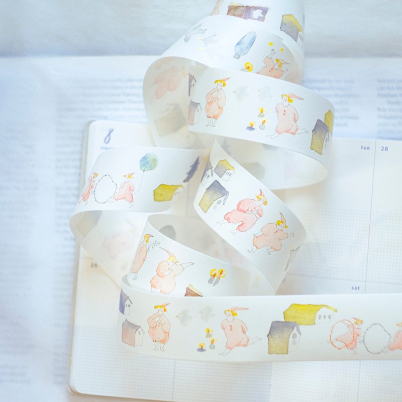 粉红精灵 和纸胶带 | 4cm x 10m - 贴纸 - 纸 