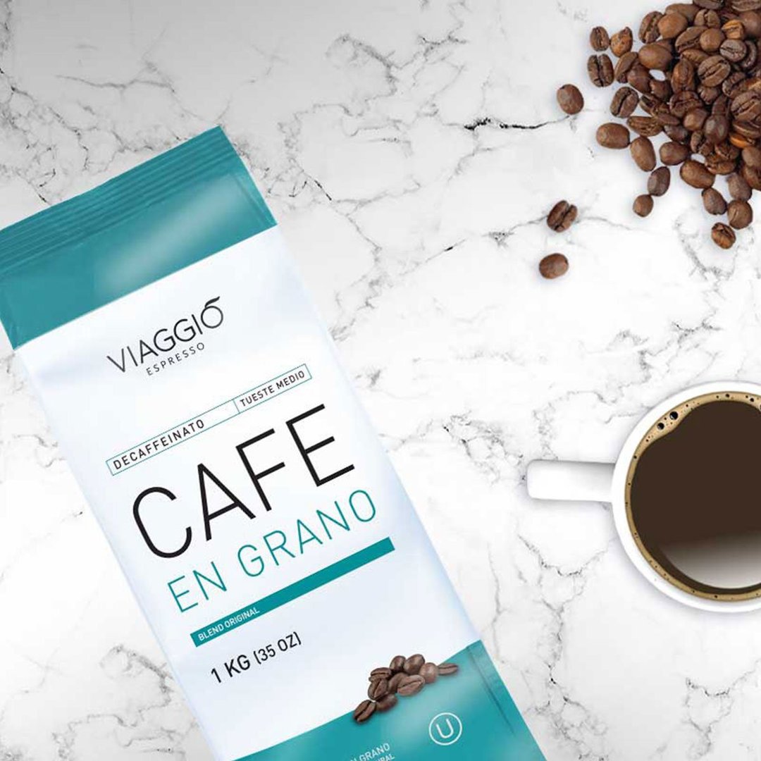 【西班牙低因咖啡豆】Viaggio Espresso 低因研磨咖啡豆 1 kg - 咖啡 - 浓缩/萃取物 蓝色