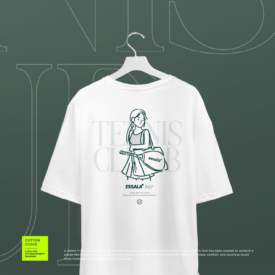 Essala 宽松版型 T-Shirt (M) - 男装上衣/T 恤 - 棉 