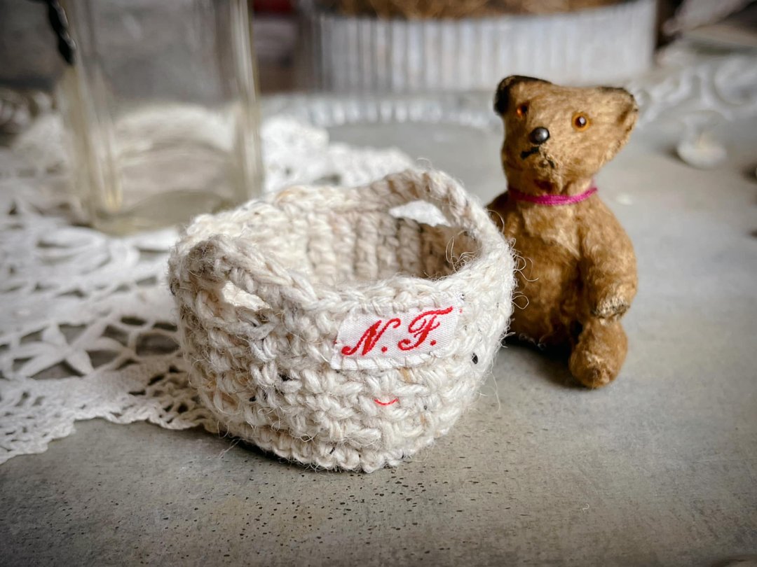 Knitting 提把置物篮 - 面包篮 - 收纳用品 - 棉 