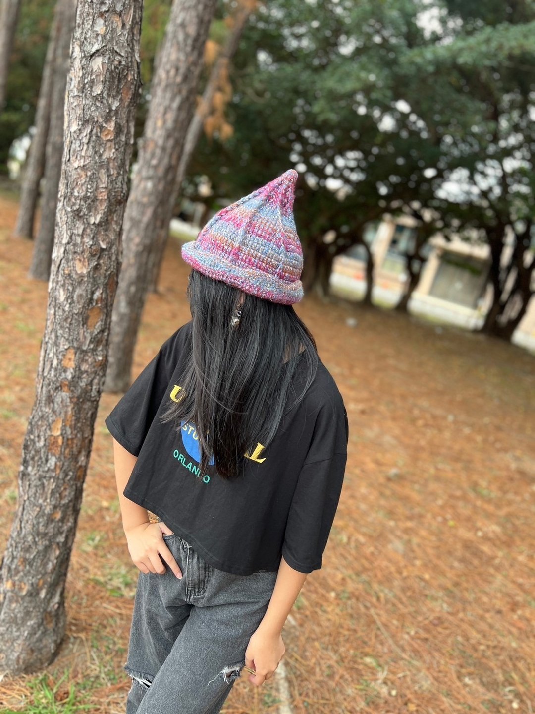 【兔贝儿】秋冬百搭尖尖毛帽手工编织/栗子帽/洋葱帽/精灵帽 - 帽子 - 羊毛 白色