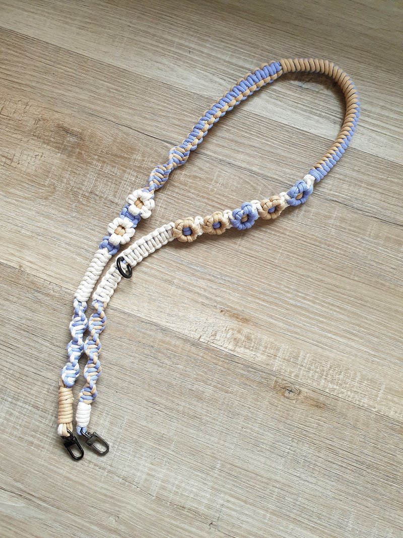 Faith Handmade | Macrame手工编织小花雏菊背带 手机背带 礼物 - 挂绳/吊绳 - 棉．麻 