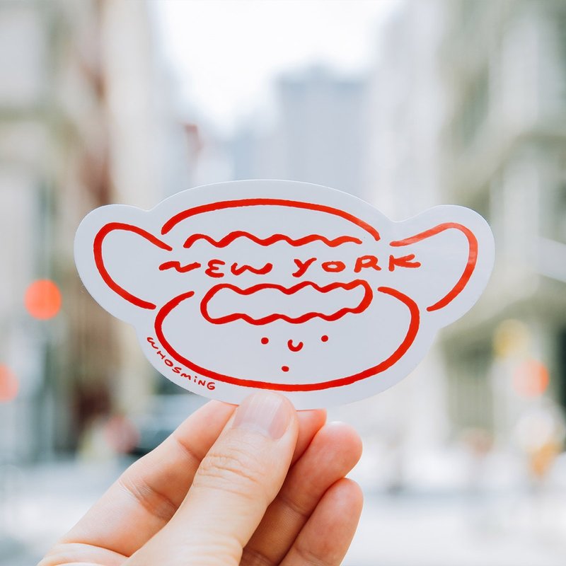【NYC】热狗贴纸 Sticker - 贴纸 - 纸 白色