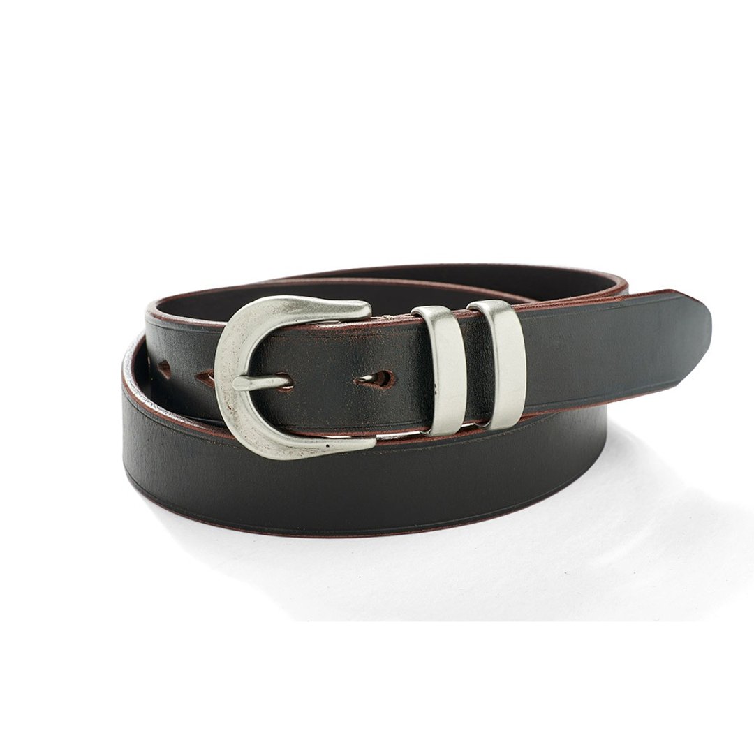 Vintage Type II Belt (30mm) - 茶芯银 Silver - 皮带/腰带 - 真皮 