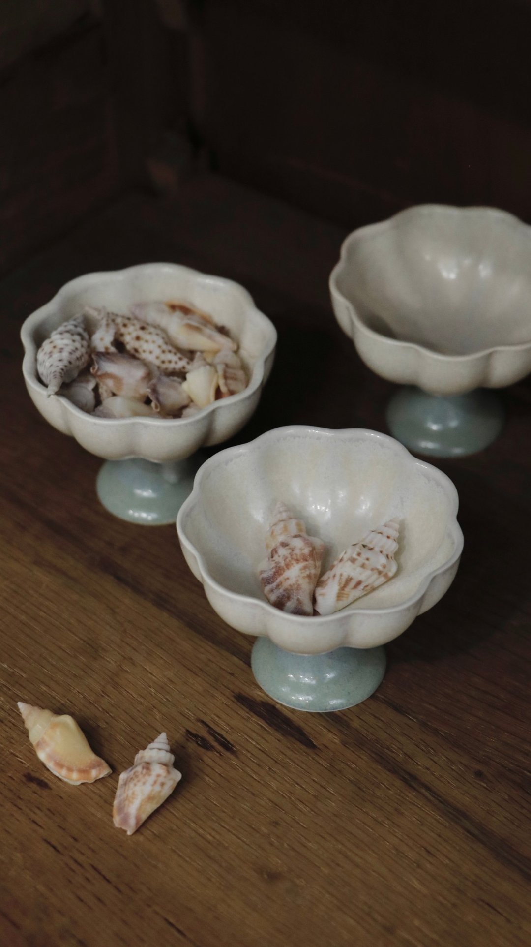 Kürbis 高脚杯_ 蓝绿 - 茶具/茶杯 - 陶 白色