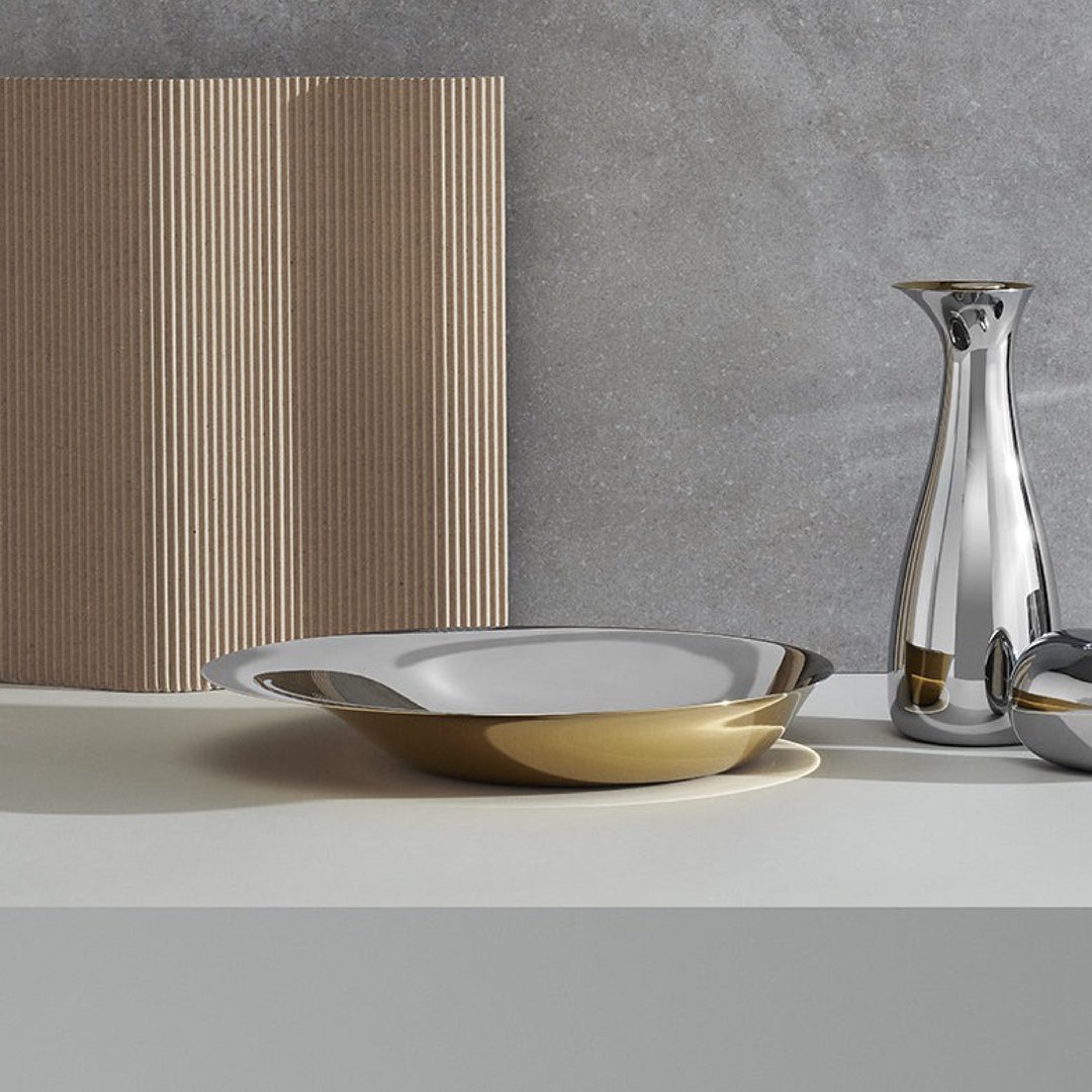 丹麦 Stelton Foster 托盘 46cm - 托盘/砧板 - 不锈钢 银色