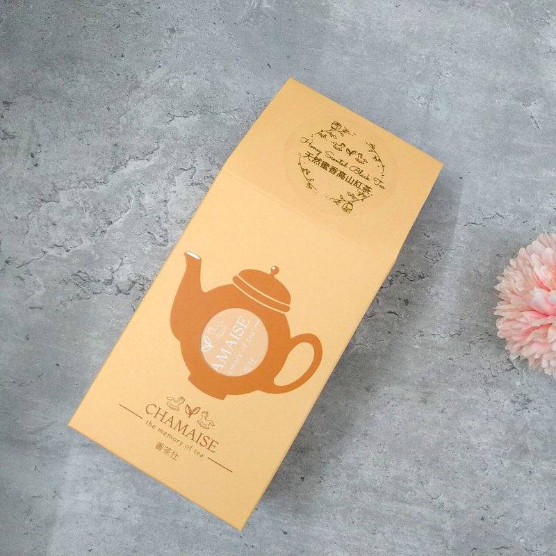 天然蜜香高山红茶 | 立体三角原叶茶包 | 台湾茶 - 茶 - 纸 橘色