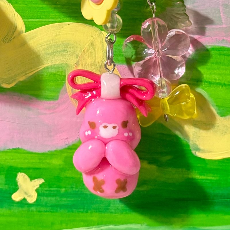 圣诞菊花钥匙圈 - 钥匙链/钥匙包 - 其他材质 