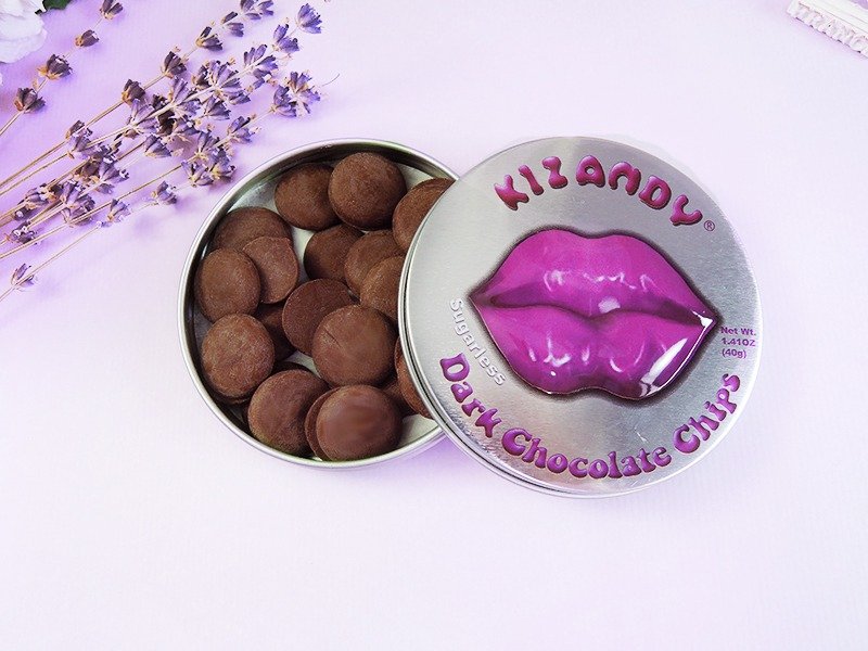 【Kizandy】美国香吻巧克力-香吻53%无糖黑巧克力薄片(40g) - 巧克力 - 新鲜食材 紫色