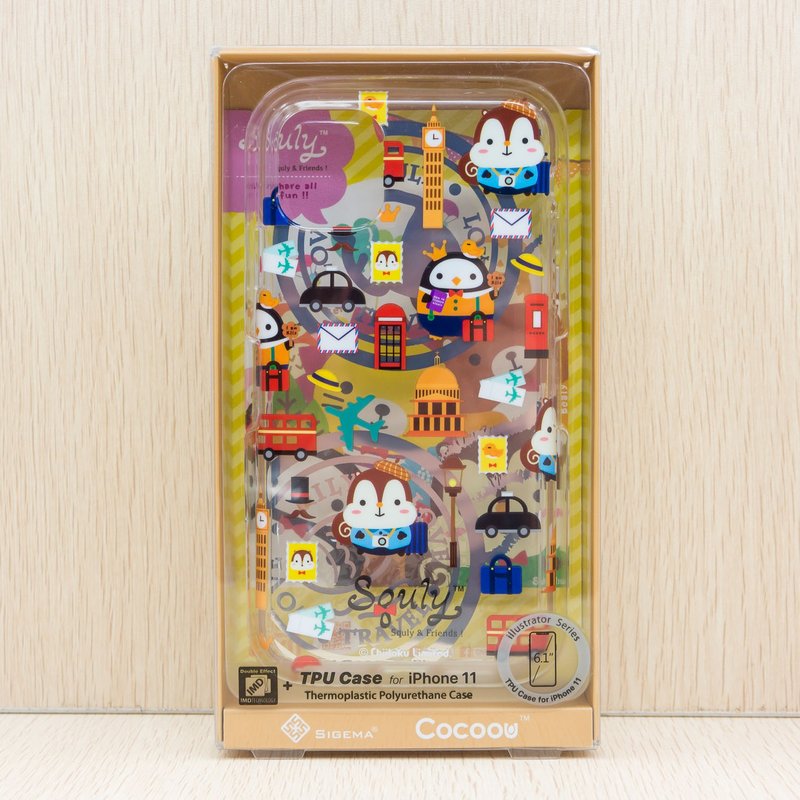 iPhone 12/Pro/Pro Max TPU 软胶边框双层手提电话壳 (伦敦旅游) - 手机壳/手机套 - 塑料 透明