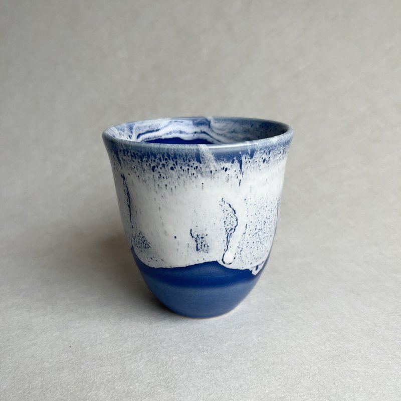 浪花琉璃。手工陶瓷盆栽 花盆 花器 陶盆 陶艺 陶器 新年礼物 - 植栽/盆栽 - 瓷 蓝色