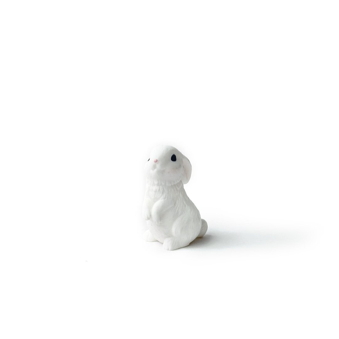 (现货)盆栽装饰 雪白兔兔-抬手款兔兔 微景观摆饰 - 摆饰 - 塑料 白色