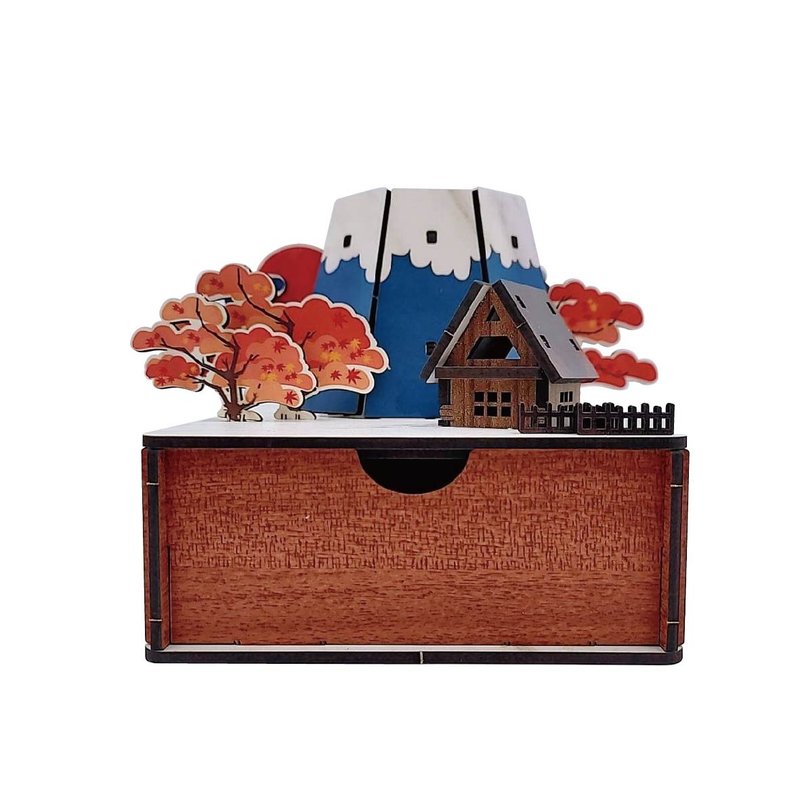 【 DIY 手作】迷你景点置物盒-富士山风情 母亲节DIY - 木工/竹艺/纸艺 - 木头 咖啡色